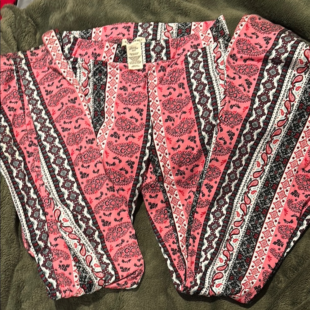 Shosho Pink and Black Boho Pants